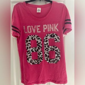 ✨ VS PINK Embellished T-Shirt; Size L✨